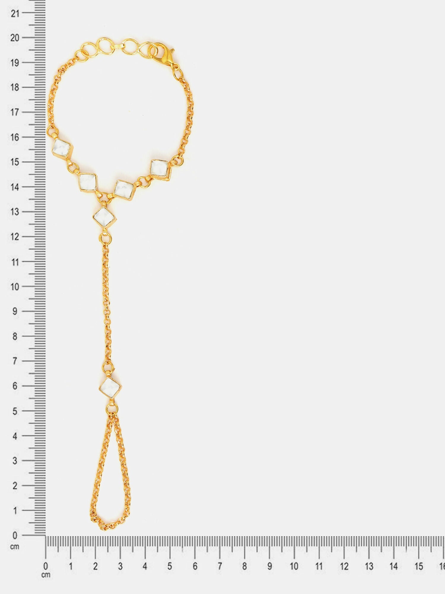 Ruby Raang Noor Minimal Gold Hand Chain - Distacart