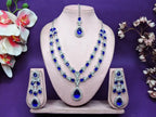 Jewel City Teardrop Bridal Necklace Set with Earrings & Maang Tikka - Ethnic Wedding Jewelry for Brides & Parties