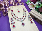Jewel City Teardrop Bridal Necklace Set with Earrings & Maang Tikka - Ethnic Wedding Jewelry for Brides & Parties