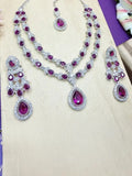 Jewel City Teardrop Bridal Necklace Set with Earrings & Maang Tikka - Ethnic Wedding Jewelry for Brides & Parties