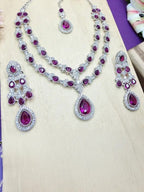 Jewel City Teardrop Bridal Necklace Set with Earrings & Maang Tikka - Ethnic Wedding Jewelry for Brides & Parties