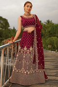 Lehenga Mart Designer Wedding Lehenga Choli For Women - Maroon
