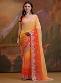 Vegaa Fashion Yellow Soft Georgette Sequence Work Saree - Distacart