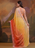 Vegaa Fashion Yellow Soft Georgette Sequence Work Saree - Distacart