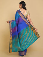Kalamandir Ikkat Print Silk Blend Multi Color Uppada Saree