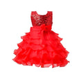 Asmaani Baby Girl's Red Color Satin Knee Length Frock (AS-DRESS-22068)
