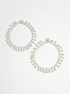 NVR Women Set of 2 Silver Plated Ghunguru Beaded Anklet