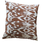 The Decor Nook Off White Base With Brown Print Cushion Cover