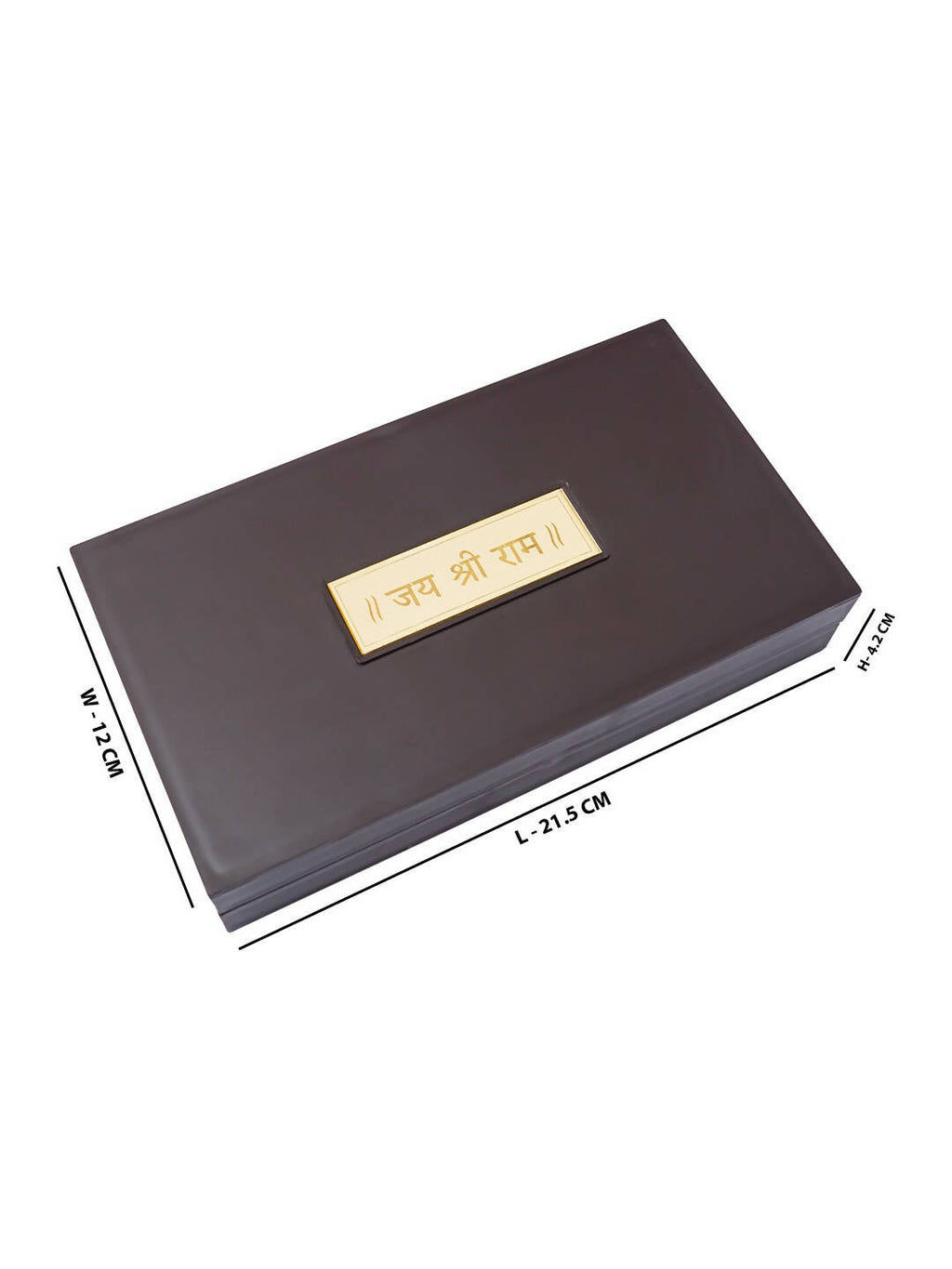 Golden Peacock 24 Ct Gold-Polished & Brown Ram Darbaar Pooja Box