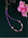 Joban Fashion Women Multi Victorian Beads Necklace With Violet Quartz Beads - Distacart