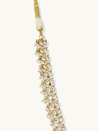 Nuyug 22K Gold-Plated Kundan & Pearl Studded Matha Patti Head Jewellery