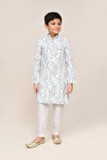 Joban Fashion Cotton Based Full Embroidered Work White Kurta With Straight Fit Pant