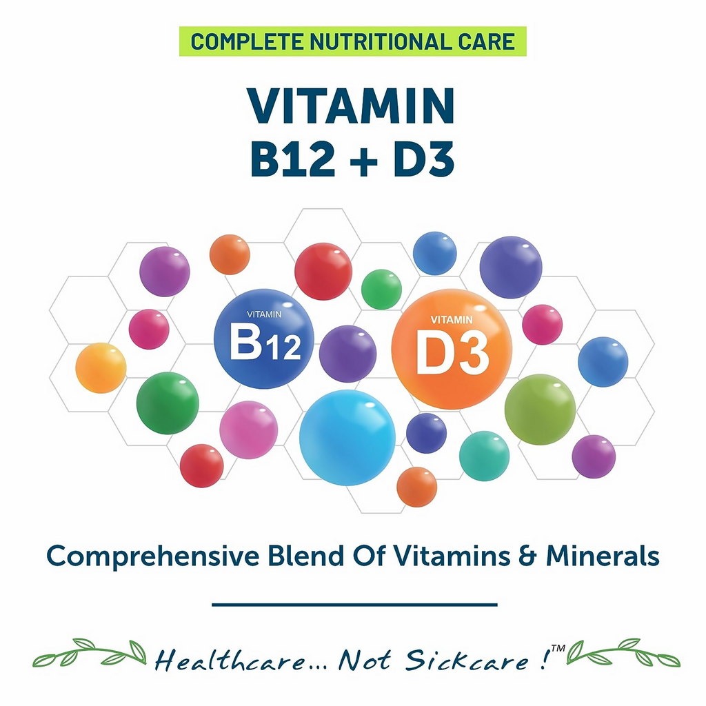 Bliss Welness Vitamin B12+D3 Tablets - Distacart