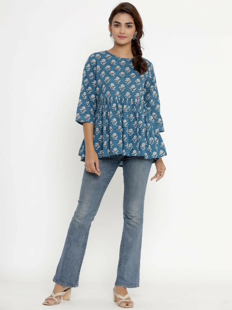 Miravan Women's Cotton Floral Print Tunics