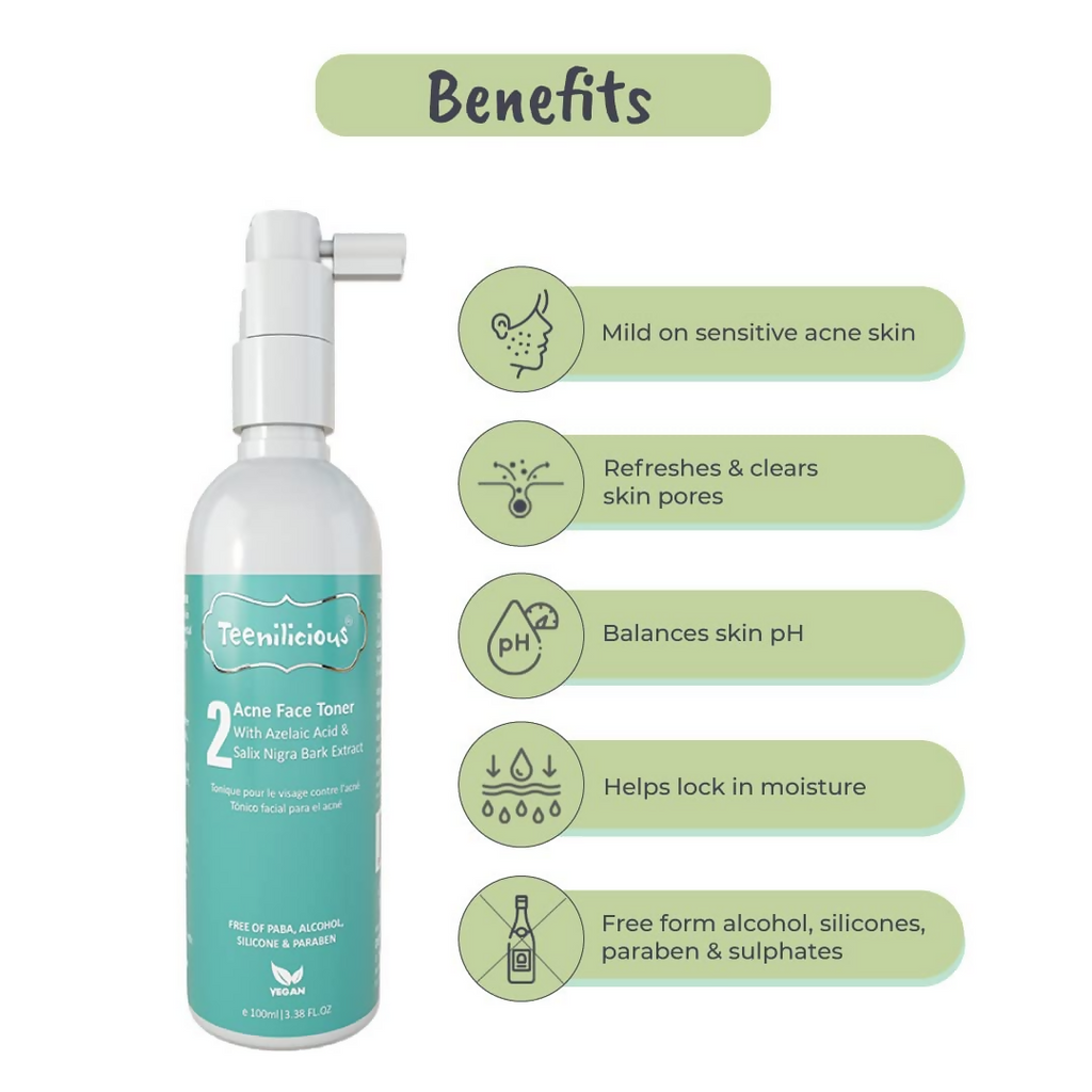 Teenilicious Acne Toner Tea Tree Oil With Azelaic Acid