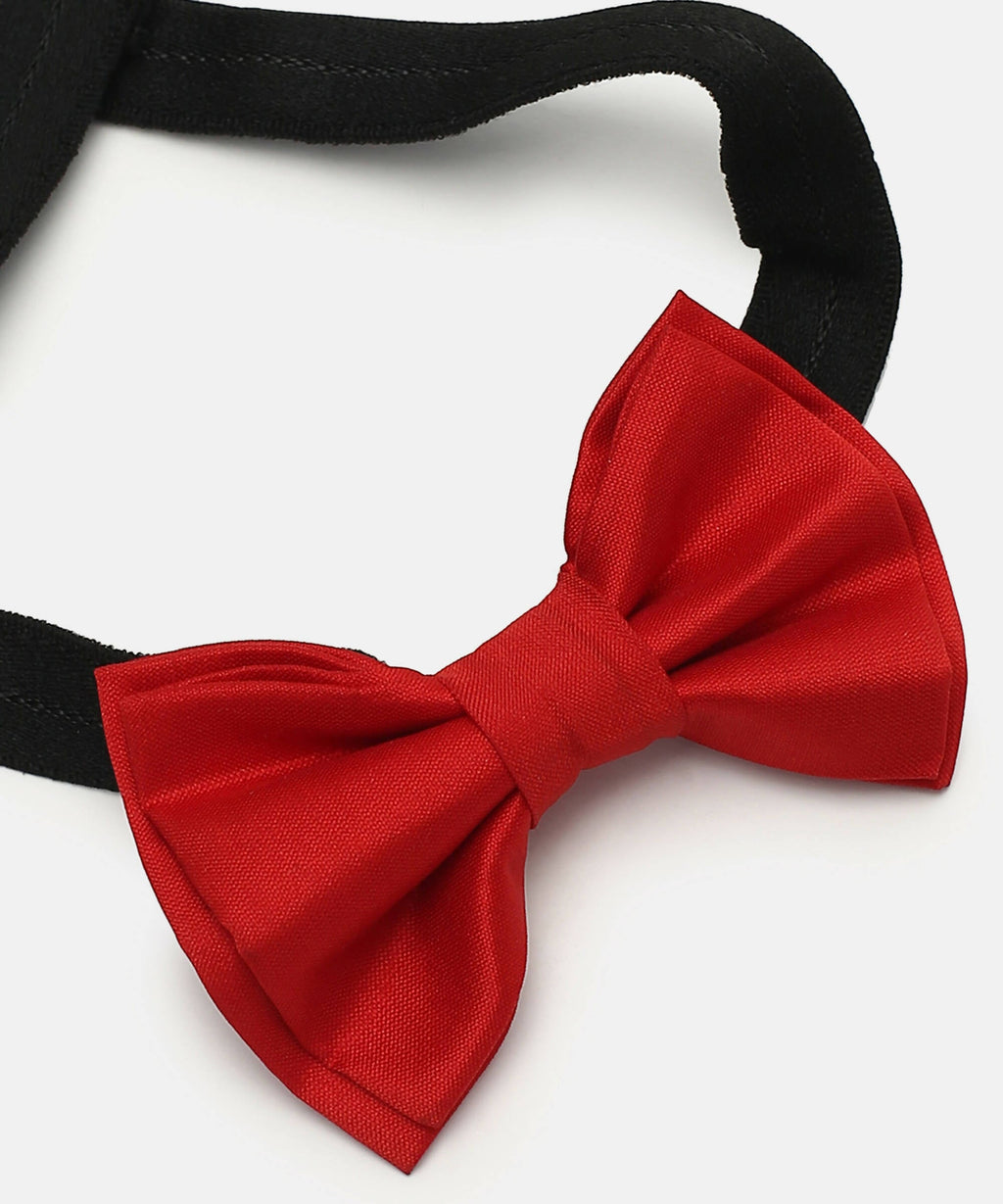 Manet Boys Solid Double Layer Bow - Red