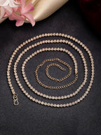 NVR Women's Gold-Polished AD-Studded Kamarbandh Waist Chain