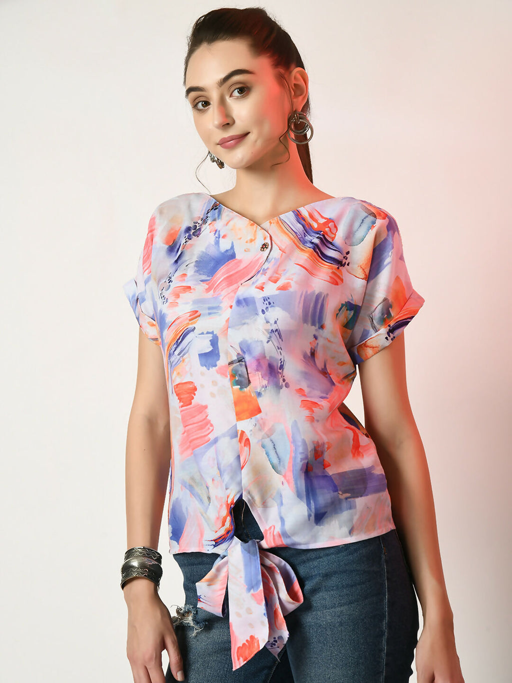 Myshka Women's Multi Printed Top