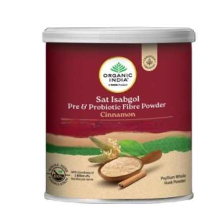 Organic India Sat Isabgol Pre & Probiotic Fibre Powder Cinnamon