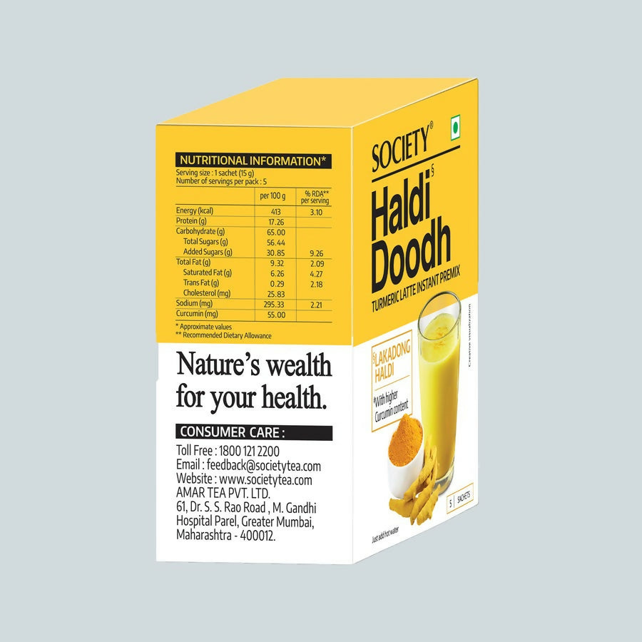 Society Tea Haldi Doodh Made with Lakadong Turmeric - Distacart