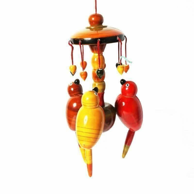 Etikoppaka handmade Wooden Colorful Wall Hanging With Parrots