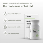 Traya Hair Vitamins with Biotin and Bhringraj Capsules - Distacart