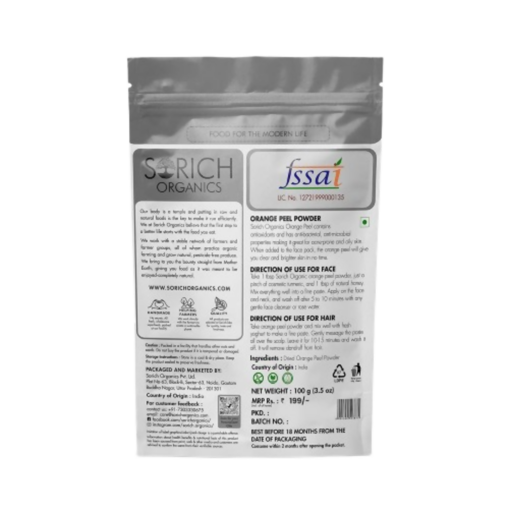 Sorich Organics Dried Orange Peel Powder - Distacart