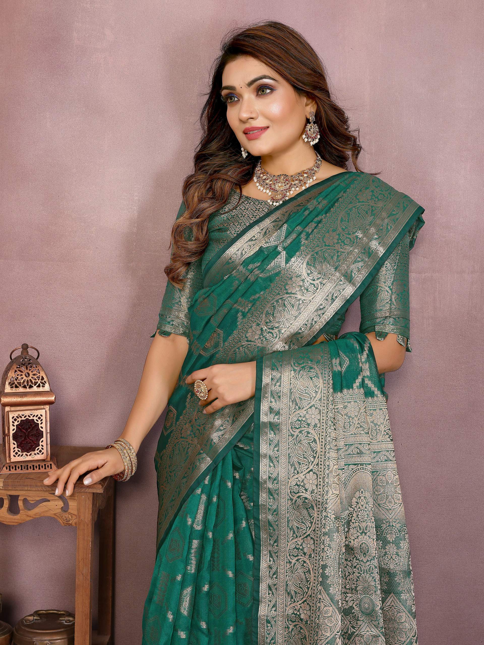 Aastha Fashion Light Green Soft Organza Silk Weaving Saree - Distacart