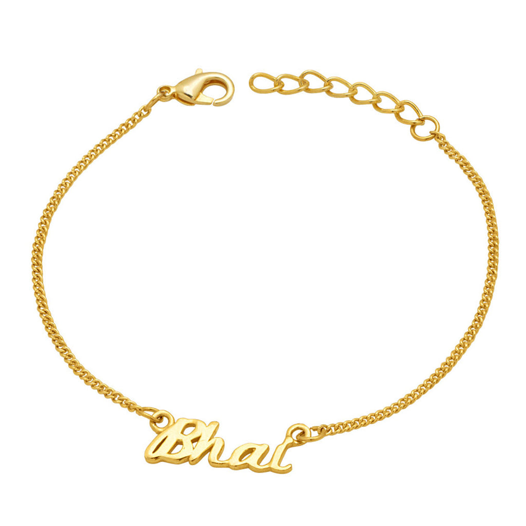 trueBrowns X Voylla Gold-Toned 'Bhai' Bracelet Rakhi With Roli Chaawal Pack - Distacart