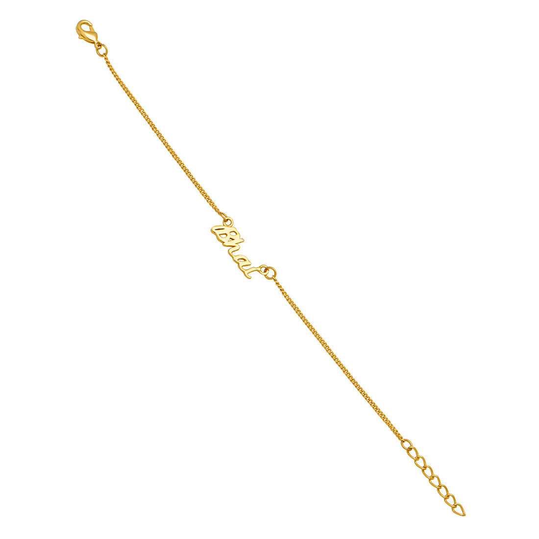 trueBrowns X Voylla Gold-Toned 'Bhai' Bracelet Rakhi With Roli Chaawal Pack - Distacart