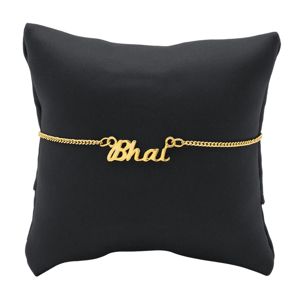 trueBrowns X Voylla Gold-Toned 'Bhai' Bracelet Rakhi With Roli Chaawal Pack - Distacart