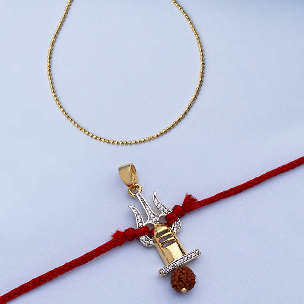 trueBrowns X Voylla Trishul with Rudraksh Rakhi-Pendant - Distacart