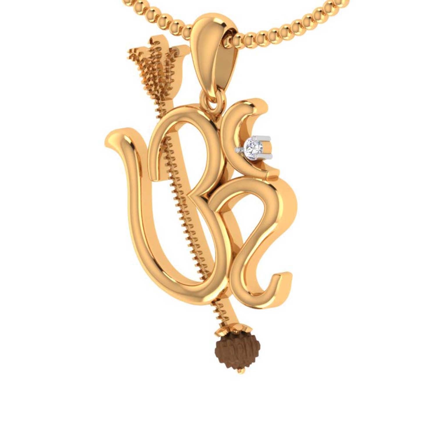 trueBrowns X Voylla Rudraksha Studded 'OM' Rakhi-Pendant - Distacart