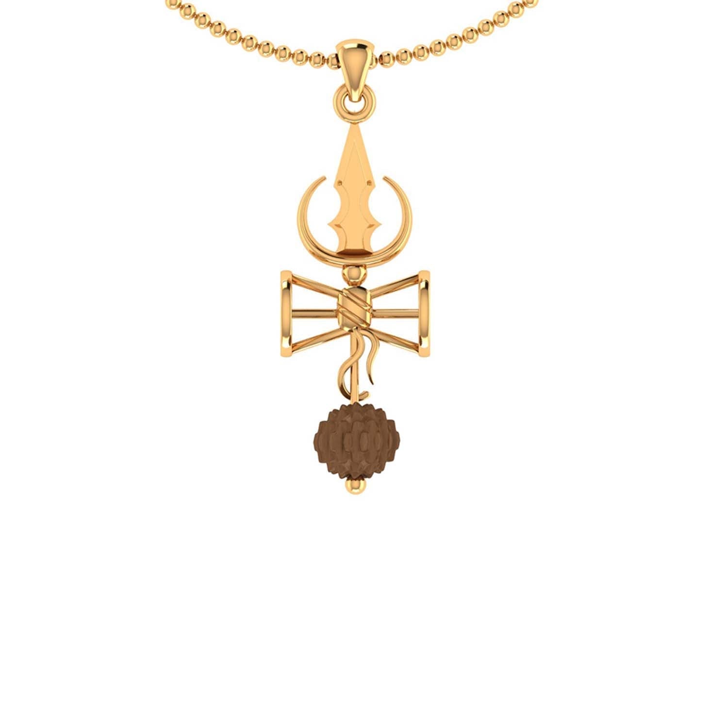 trueBrowns X Voylla Shiva Damru Rudraksha Rakhi-Pendant - Distacart