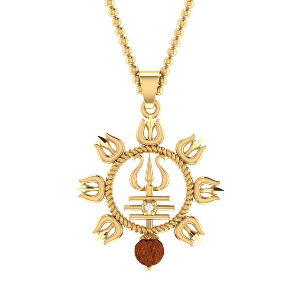 trueBrowns X Voylla Rudraksha Studded Trishul Rakhi-Pendant - Distacart