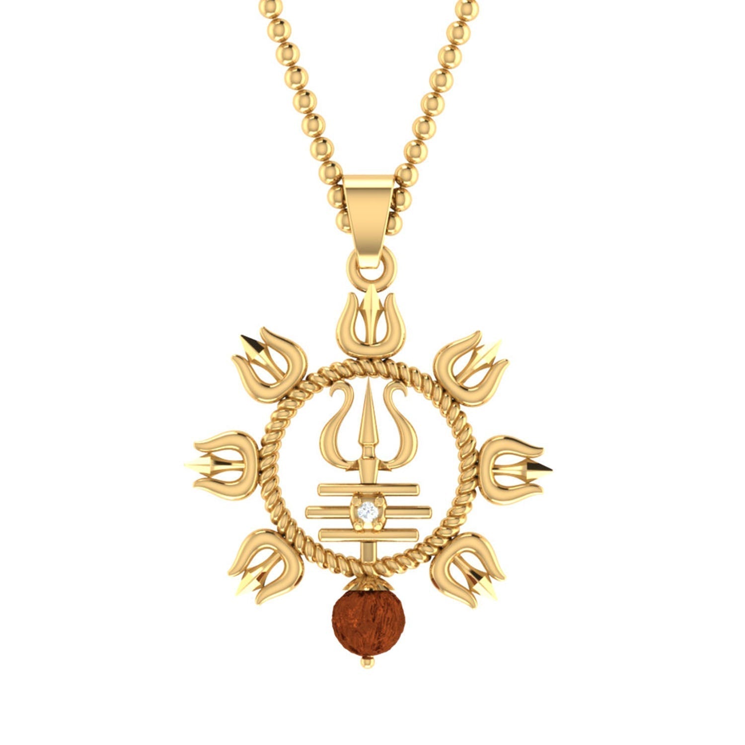 trueBrowns X Voylla Rudraksha Studded Trishul Rakhi-Pendant - Distacart
