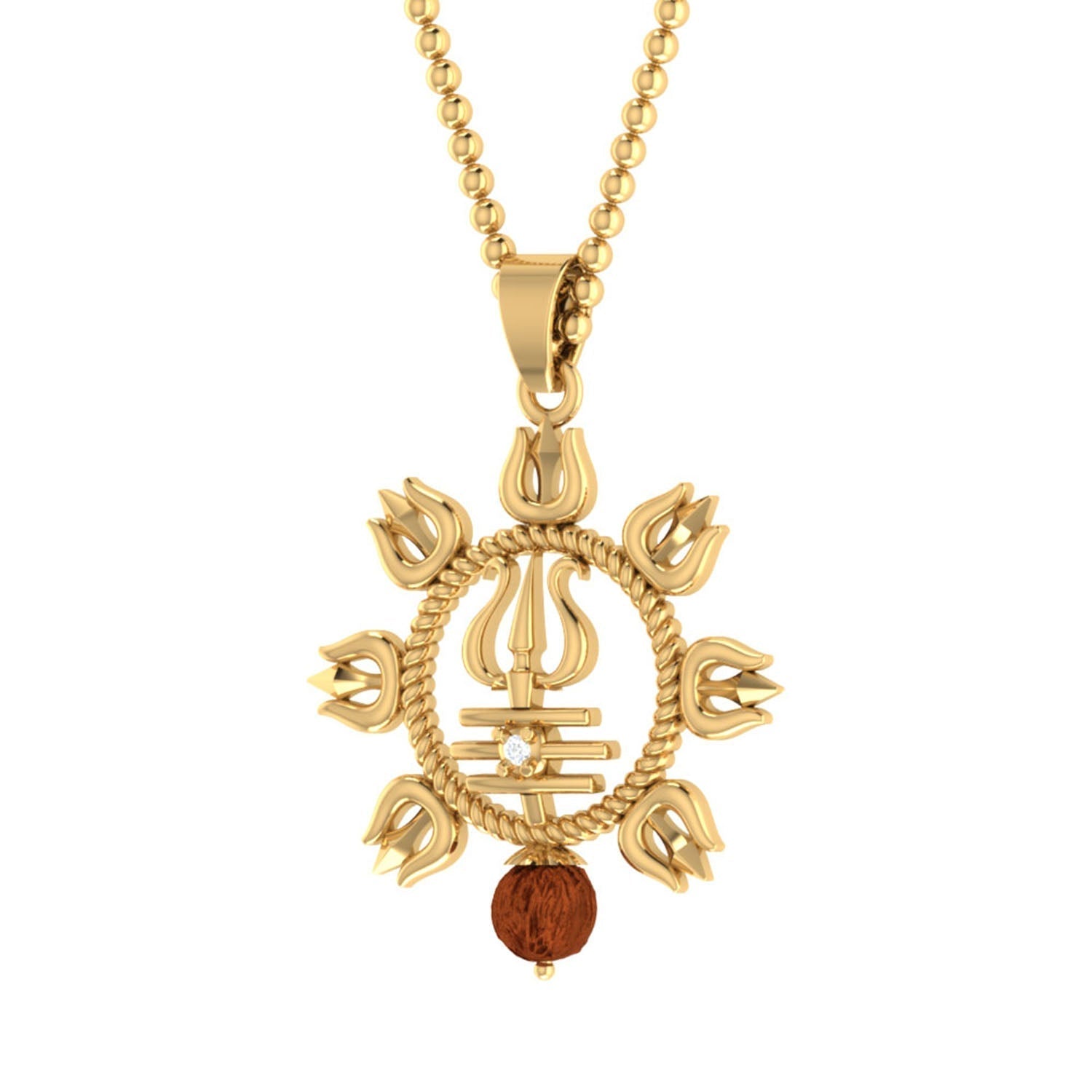 trueBrowns X Voylla Rudraksha Studded Trishul Rakhi-Pendant - Distacart