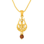 trueBrowns X Voylla Rudraksha Studded Trishul Rakhi-Pendant - Distacart