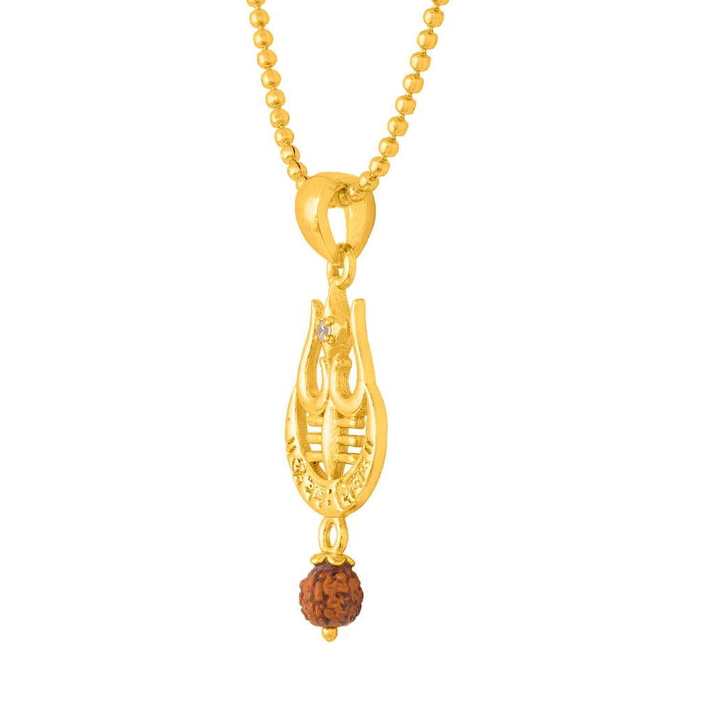 trueBrowns X Voylla Rudraksha Studded Trishul Rakhi-Pendant - Distacart