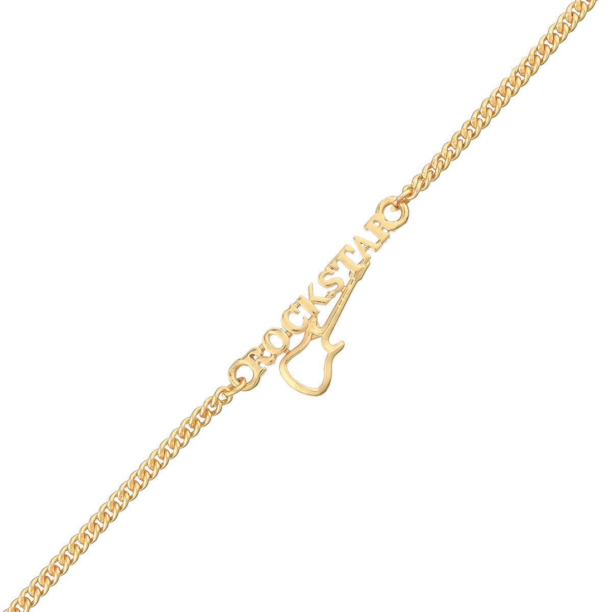 trueBrowns Gold Tone ROCKSTAR Rakhi - Distacart