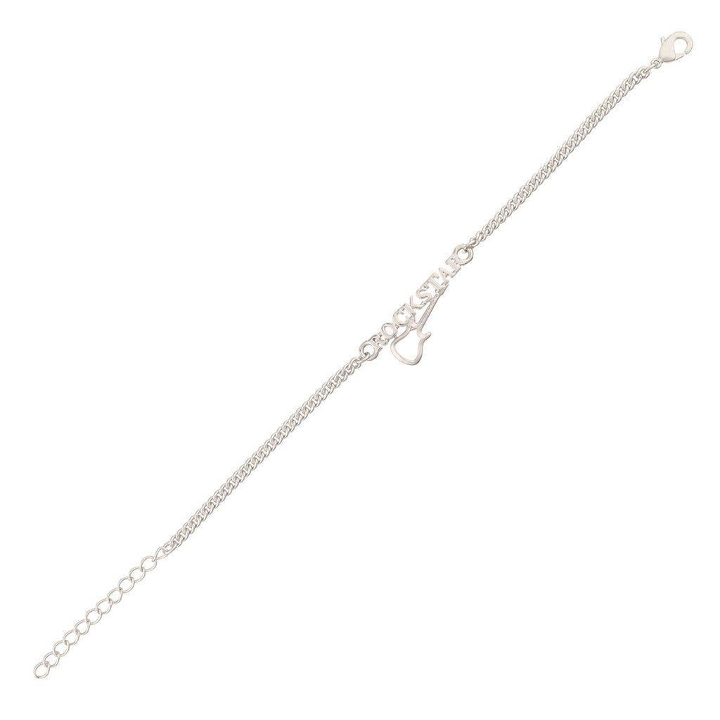 trueBrowns Stylish ROCKSTAR Silver Tone Bracelet Rakhi - Distacart