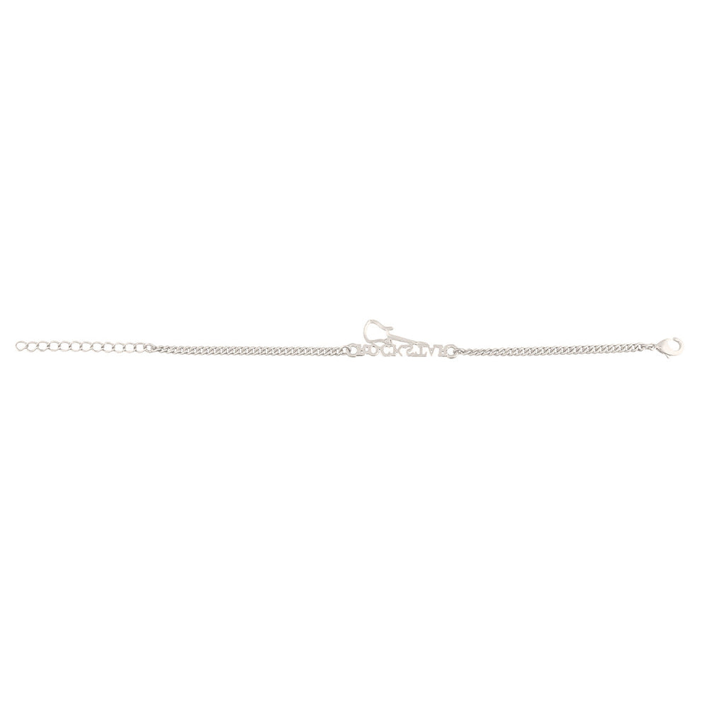 trueBrowns Stylish ROCKSTAR Silver Tone Bracelet Rakhi - Distacart