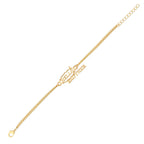 trueBrowns X Voylla Hello Brother Gold-Polished Stylish Bracelet Rakhi - Distacart