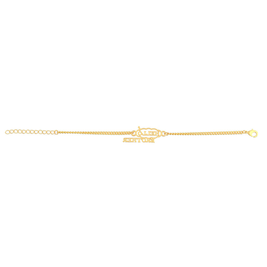 trueBrowns X Voylla Hello Brother Gold-Polished Stylish Bracelet Rakhi - Distacart