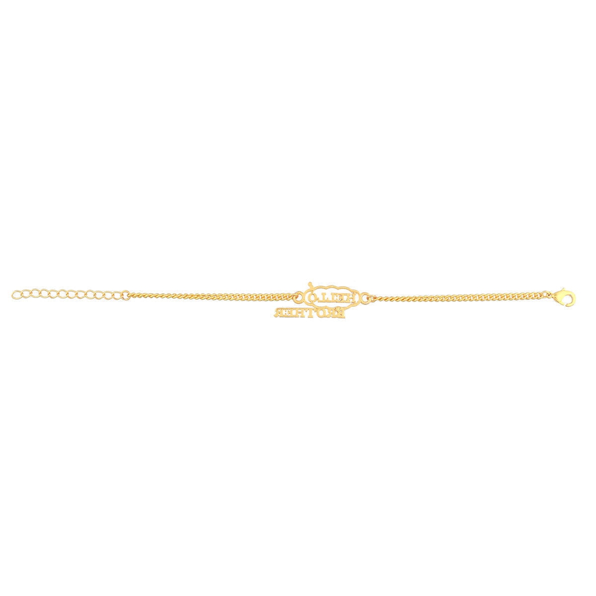 trueBrowns X Voylla Hello Brother Gold-Polished Stylish Bracelet Rakhi - Distacart