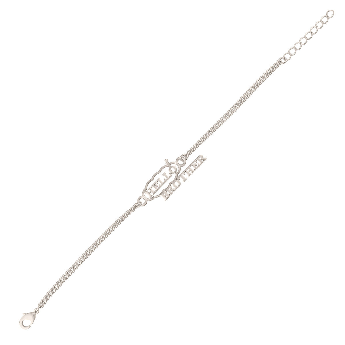 trueBrowns X Voylla Stylish Hello Brother Silver Tone Bracelet Rakhi - Distacart