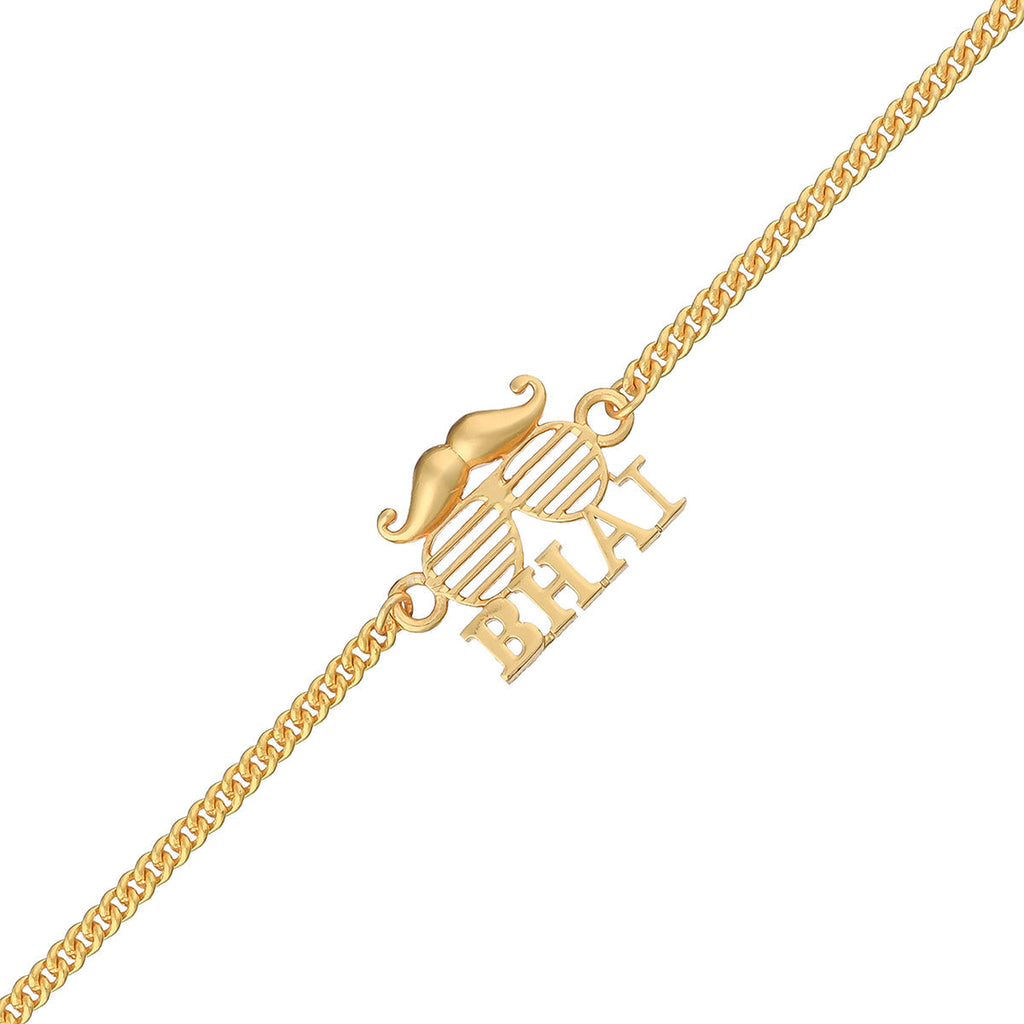 trueBrowns Bhai Gold Tone Bracelet Style Rakhi - Distacart