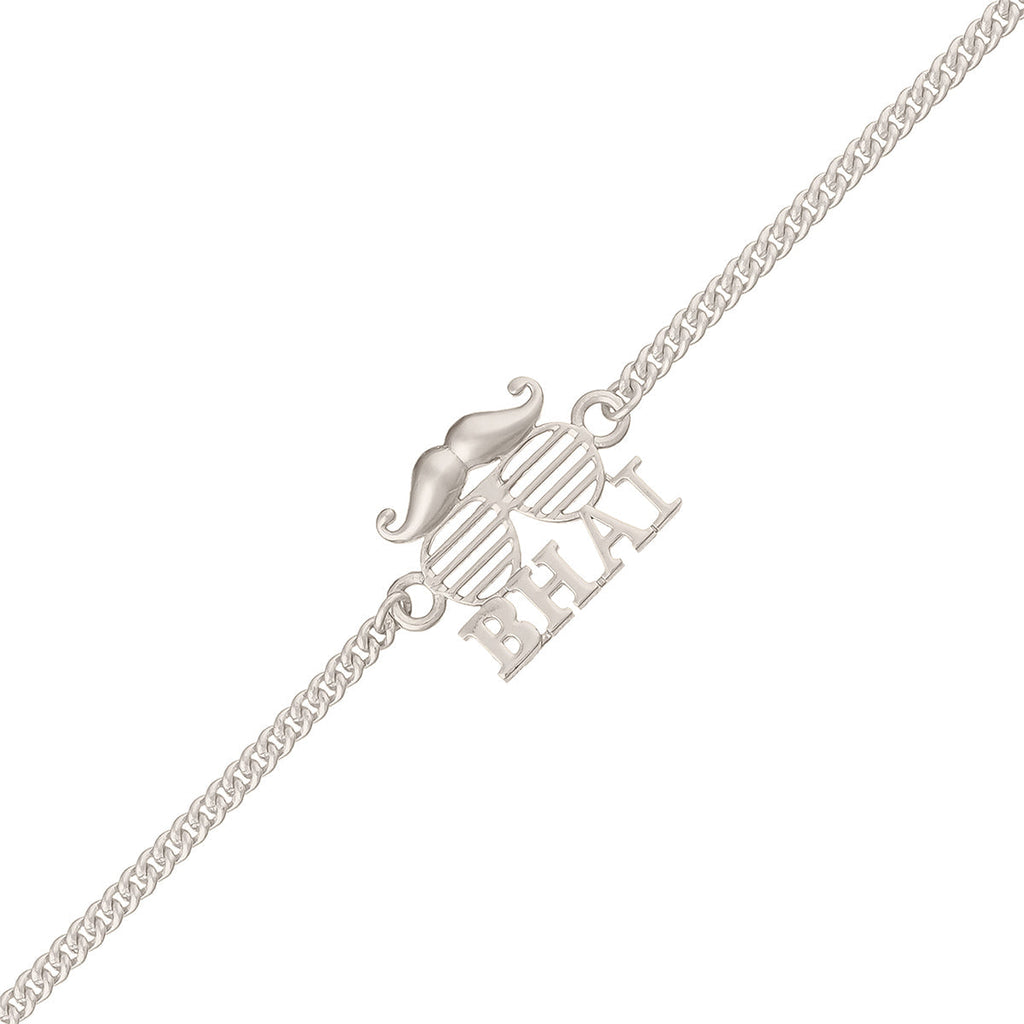 trueBrowns Exclusive Silver Plated BHAI Bracelet Style Rakhi - Distacart