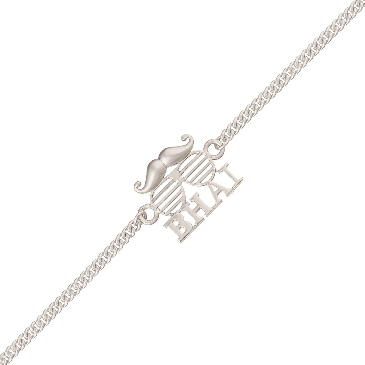 trueBrowns Exclusive Silver Plated BHAI Bracelet Style Rakhi - Distacart