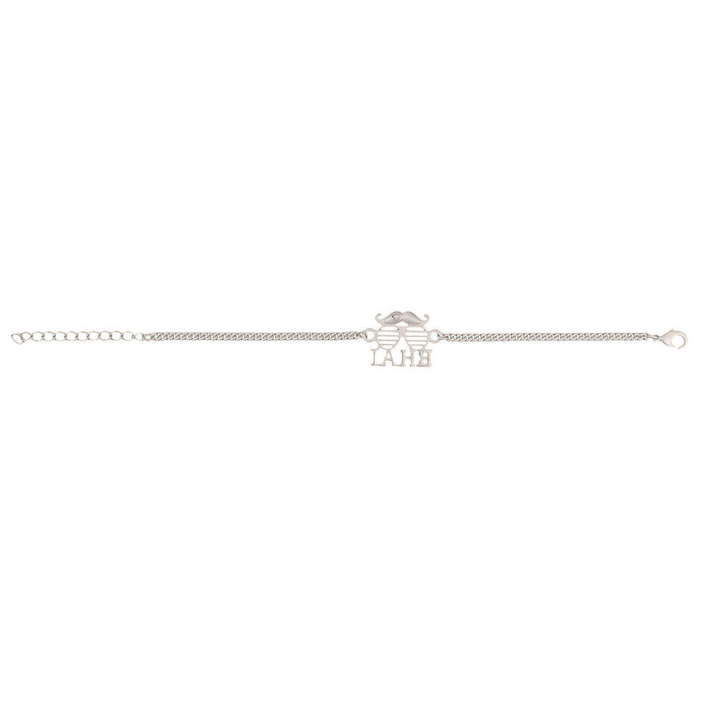 trueBrowns Exclusive Silver Plated BHAI Bracelet Style Rakhi - Distacart